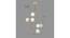Jasmon Chandelier (Brass & White) by Urban Ladder - Design 1 Dimension - 408523