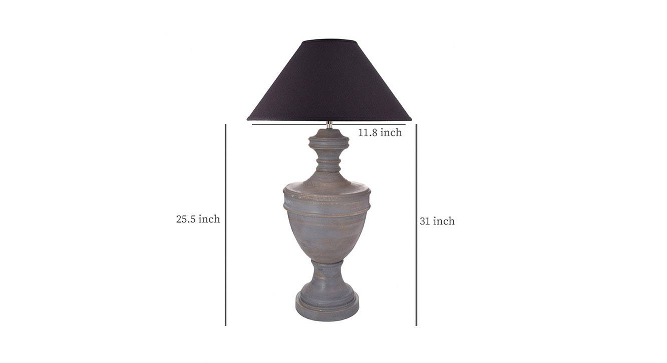 Kipling   black table lamp grey 6