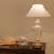 Logan   white table lamp transparent lp