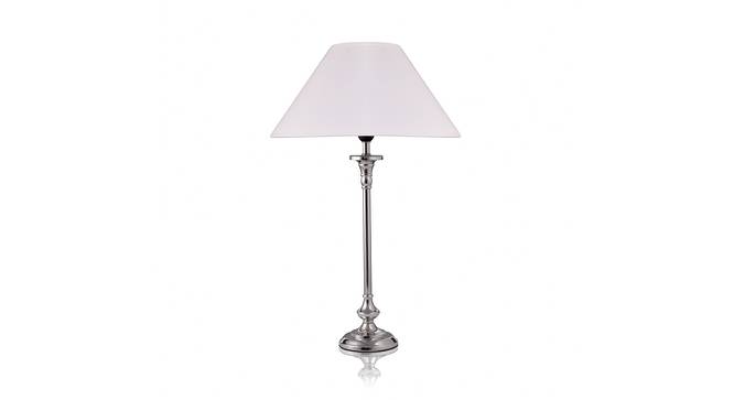 River Table Lamp (White Shade Colour, Cotton Shade Material, Chrome) by Urban Ladder - Cross View Design 1 - 408571