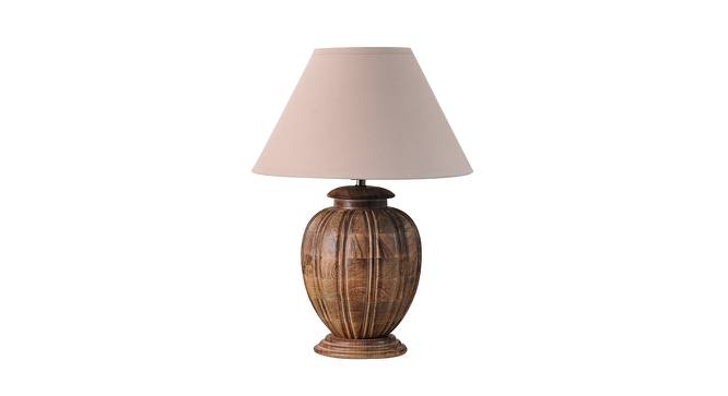 Ruby Table Lamp (Cotton Shade Material, Beige Shade Colour, Natural Wood) by Urban Ladder - Cross View Design 1 - 408573