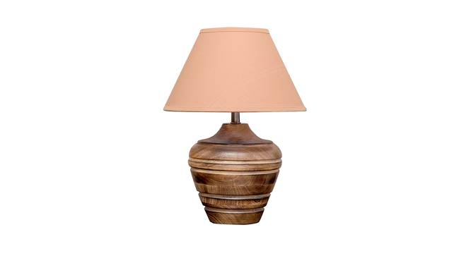 Piper Table Lamp (Brown, Cotton Shade Material, Beige Shade Colour) by Urban Ladder - Cross View Design 1 - 408575