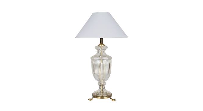 Logan Table Lamp (White Shade Colour, Cotton Shade Material, transparent) by Urban Ladder - Cross View Design 1 - 408577