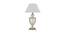 Miguel Table Lamp (White Shade Colour, Cotton Shade Material, Clear Glass) by Urban Ladder - Cross View Design 1 - 408580