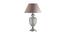 Milan Table Lamp (Cotton Shade Material, Beige Shade Colour, Clear Glass) by Urban Ladder - Cross View Design 1 - 408581