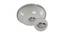 Lynzi Ceiling Lamp (Chrome & White) by Urban Ladder - Front View Design 1 - 408610