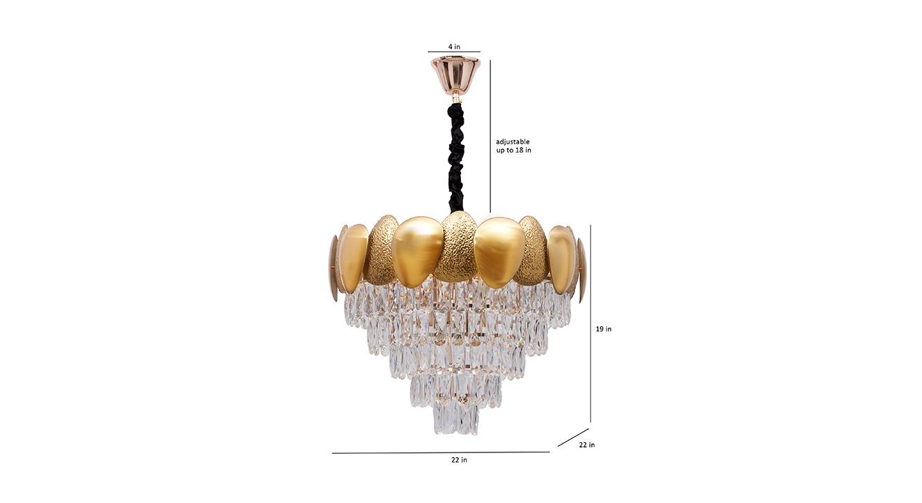 Savyon chandelier gold 6