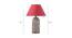 Ryder Table Lamp (Cotton Shade Material, Maroon Shade Colour, White Distress) by Urban Ladder - Design 1 Dimension - 408626