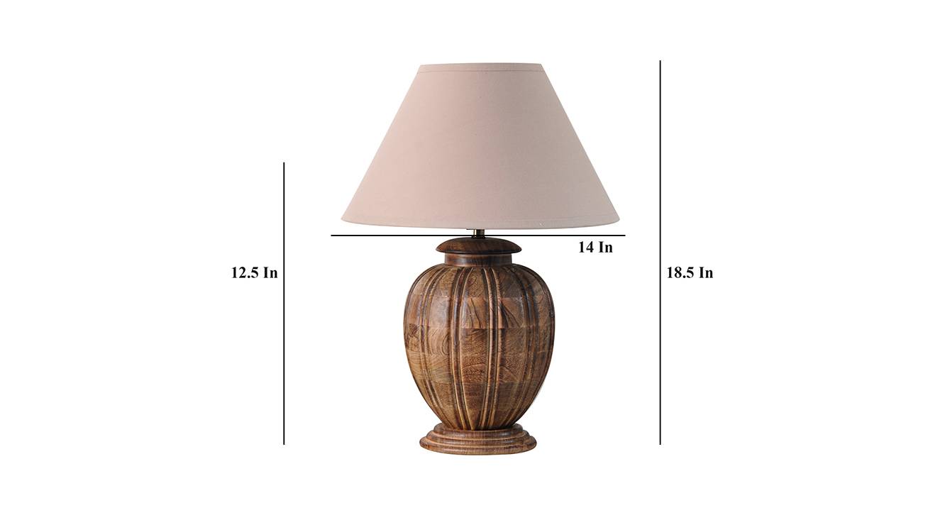 Ruby   beige table lamp natural wood 6
