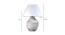 Myles Table Lamp (White Shade Colour, Cotton Shade Material, White Distress) by Urban Ladder - Design 1 Dimension - 408628
