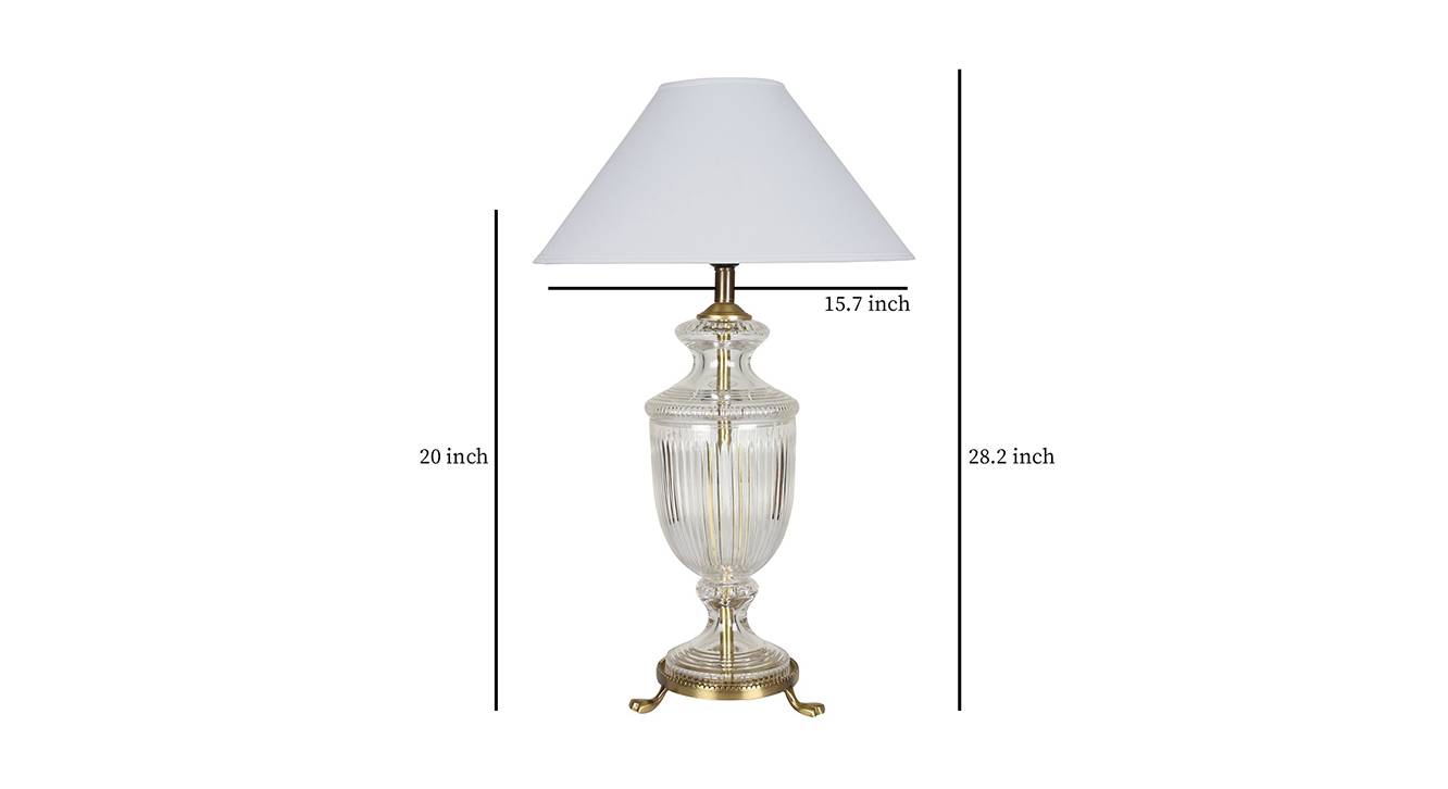 Logan   white table lamp transparent 6