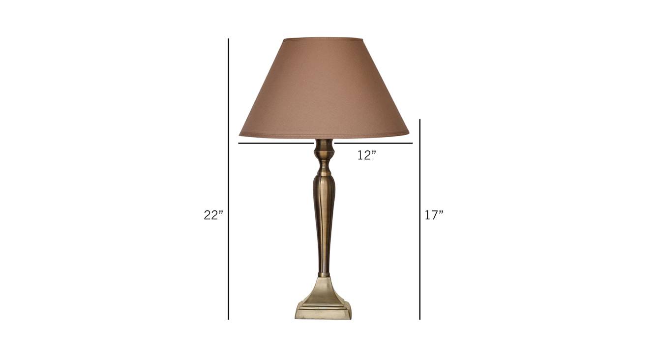 Oliver   beige table lamp antique brass 6