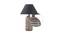 Waylon Table Lamp (Black Shade Colour, Cotton Shade Material, White Distress) by Urban Ladder - Design 1 Side View - 408666