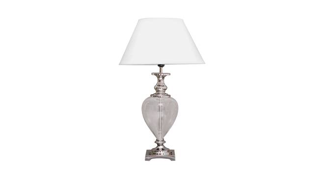 Guilia Table Lamp (Nickel, White Shade Colour, Cotton Shade Material) by Urban Ladder - Cross View Design 1 - 408707