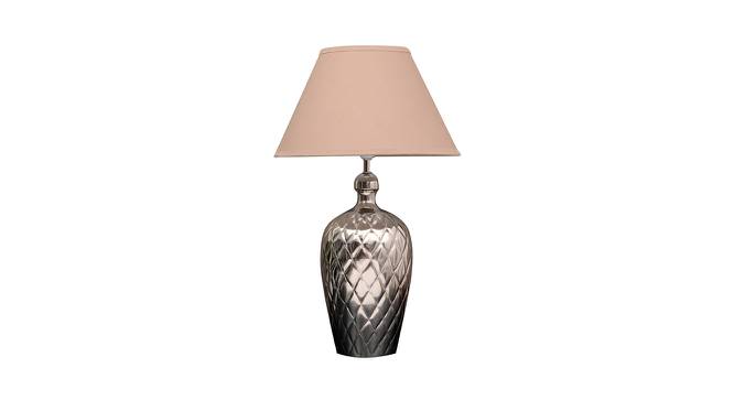 Easton Table Lamp (Nickel, Cotton Shade Material, Beige Shade Colour) by Urban Ladder - Cross View Design 1 - 408712