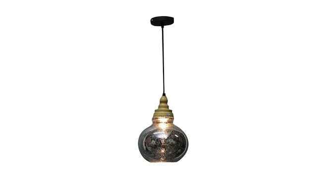 Emeline Hanging Lamp (Beige & Silver) by Urban Ladder - Design 1 Side View - 408721