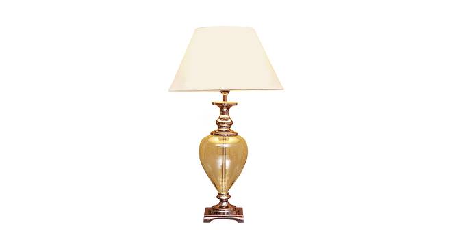 Guilia Table Lamp (Nickel, White Shade Colour, Cotton Shade Material) by Urban Ladder - Design 1 Side View - 408722
