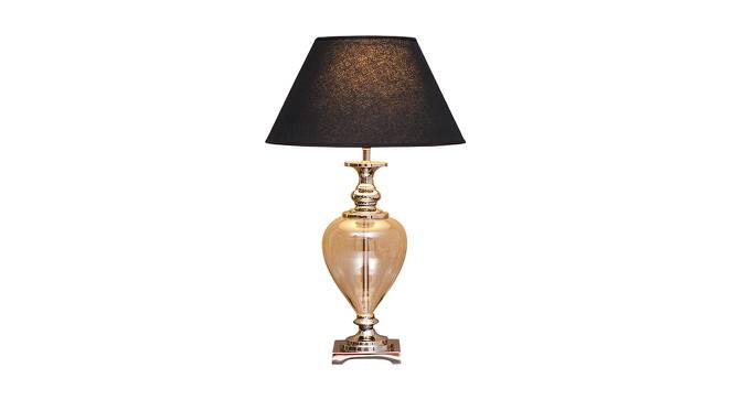Guilia Table Lamp (Nickel, Black Shade Colour, Cotton Shade Material) by Urban Ladder - Design 1 Side View - 408724