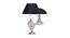 Guilia Table Lamp (Nickel, Black Shade Colour, Cotton Shade Material) by Urban Ladder - Front View Design 1 - 408739