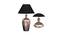 Easton Table Lamp (Nickel, Black Shade Colour, Cotton Shade Material) by Urban Ladder - Front View Design 1 - 408743