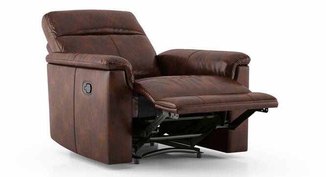 Barnes Recliner (One Seater, Tuscan Brown) by Urban Ladder - Front View Design 1 - 408769