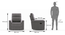 Barnes Recliner (One Seater, Lava Grey) by Urban Ladder - Design 1 Dimension - 408784