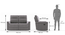 Barnes Recliner (Two Seater, Lava Grey) by Urban Ladder - Design 1 Dimension - 408806
