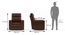 Barnes Recliner (One Seater, Tuscan Brown) by Urban Ladder - Design 1 Dimension - 408807