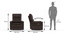 Laurence Motorized Recliner (One Seater, Powdered Cocoa Brown) by Urban Ladder - Design 1 Dimension - 408834