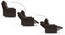 Laurence Motorized Recliner (Three Seater, Powdered Cocoa Brown) by Urban Ladder - Design 1 Side View - 408851