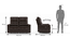 Laurence Motorized Recliner (Two Seater, Powdered Cocoa Brown) by Urban Ladder - Design 1 Dimension - 408861