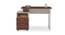 Aarya Office Table (Walnut Finish, Brown & White) by Urban Ladder - Front View Design 1 - 408881