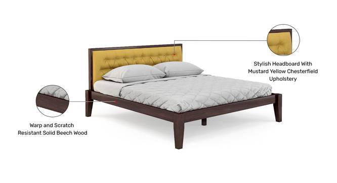 Draco Bed (King Bed Size, Matte Finish) by Urban Ladder - Cross View Design 1 - 408892
