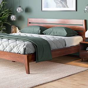 King Size Bed Design Leeds Solid Wood King Size Bed in Matte Finish