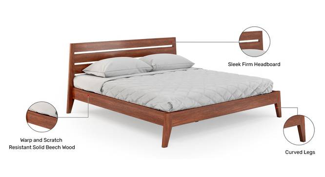 Eddard Bed (Queen Bed Size, Matte Finish) by Urban Ladder - Cross View Design 1 - 408984