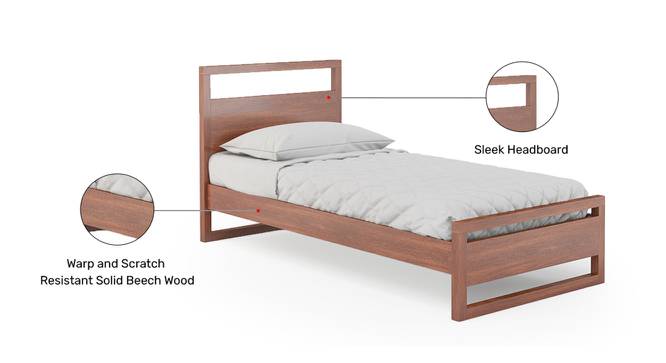 Effie Bed (Single Bed Size, Matte Finish) by Urban Ladder - Cross View Design 1 - 408986