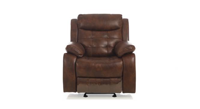 Hemingway Recliner (Brown, One Seater) by Urban Ladder - Front View Design 1 - 409071