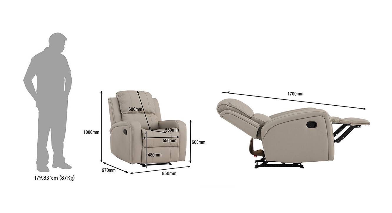 Jameson 1 seater recliner grey 6