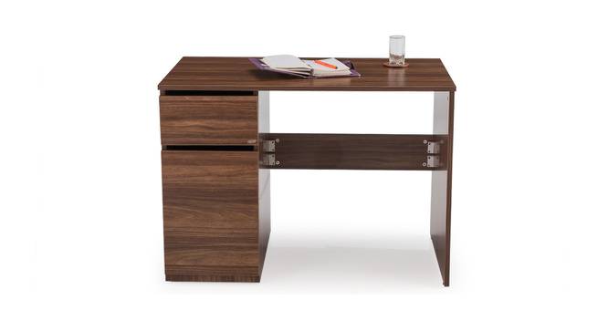 Luisa Office Table (Walnut Finish, Brown) by Urban Ladder - Front View Design 1 - 409162