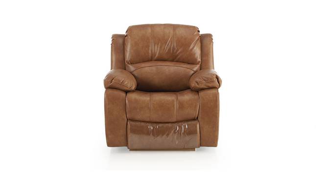 Marco Recliner (Tan, One Seater) by Urban Ladder - Front View Design 1 - 409165