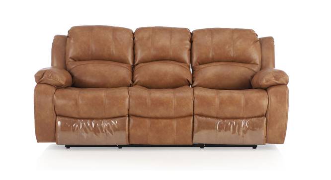 Marco Recliner (Tan, Three Seater) by Urban Ladder - Front View Design 1 - 409167