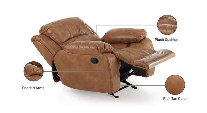 Marco Recliner (Tan, One Seater) by Urban Ladder - Cross View Design 1 - 409175