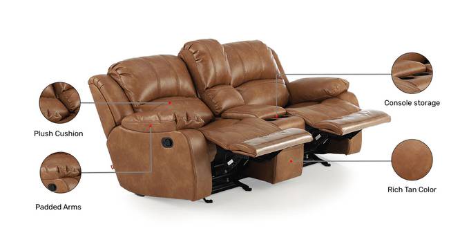 Marco Recliner (Tan, Two Seater) by Urban Ladder - Cross View Design 1 - 409176