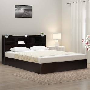 Beds With Storage Design Bolton Engineered Wood King Size Box Storage Bed in Ebony Finish