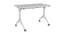Chrome Study Table (White, White Finish) by Urban Ladder - Design 1 Side View - 409339