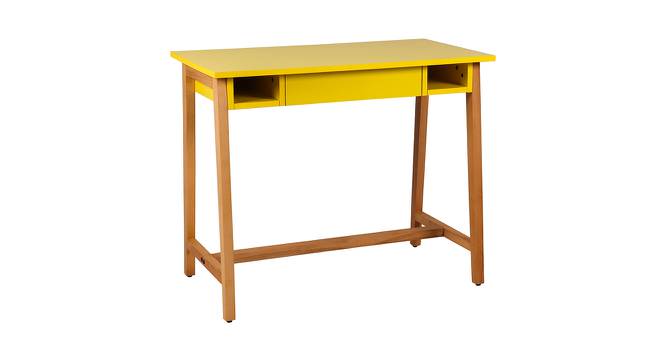 Cedar Study Table (Yellow, Yellow Finish) by Urban Ladder - Design 1 Side View - 409343