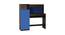 Zendon Study Table (Blue, Blue Finish) by Urban Ladder - Design 1 Side View - 409418