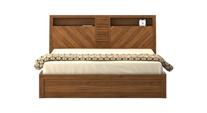 Monarch Storage Bed (King Bed Size, Natural Teak) by Urban Ladder - Front View Design 1 - 409476