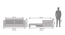 Camden Sofa Cum Bed (Vapour Grey) by Urban Ladder - Design 1 Dimension - 409609