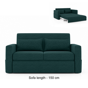 Palemor Sofa Cum Bed Design Camden Compact 2 Seater Sofa cum Bed False In Malibu Blue Colour